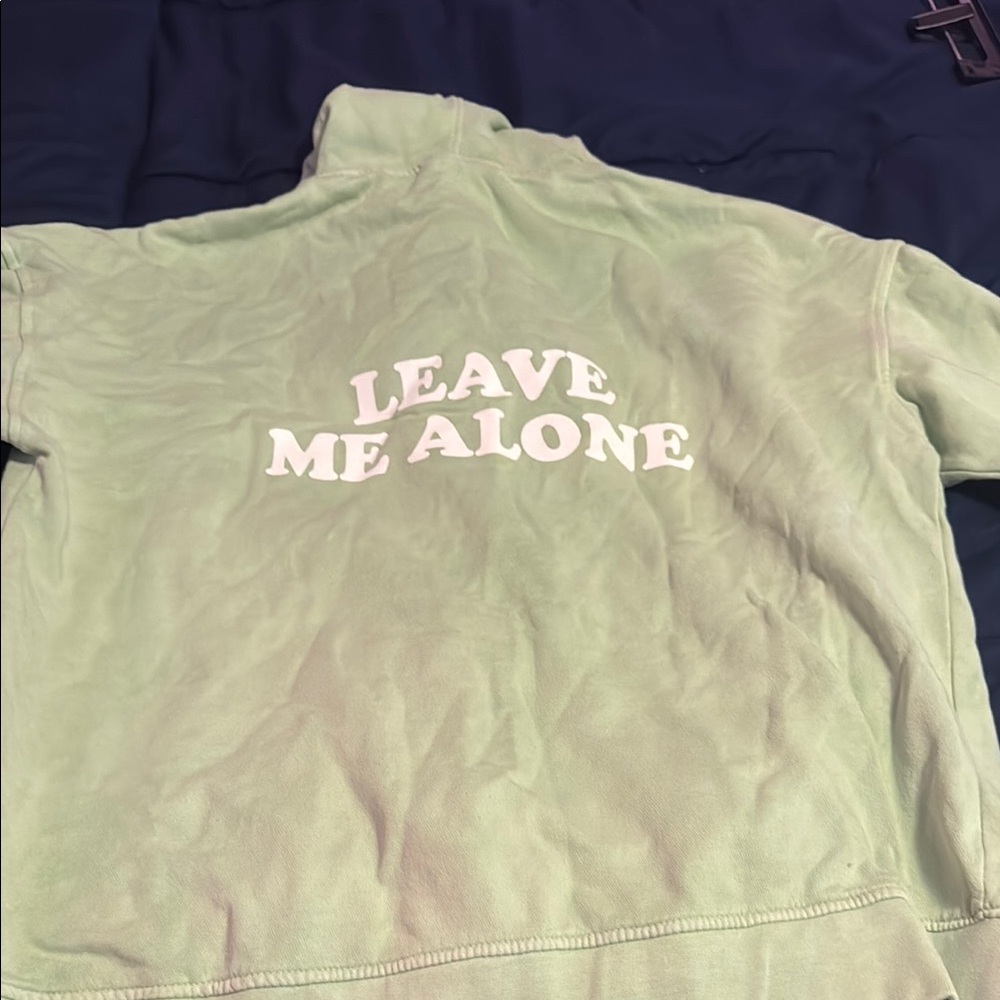 Rue21 Green Sweater with White Text